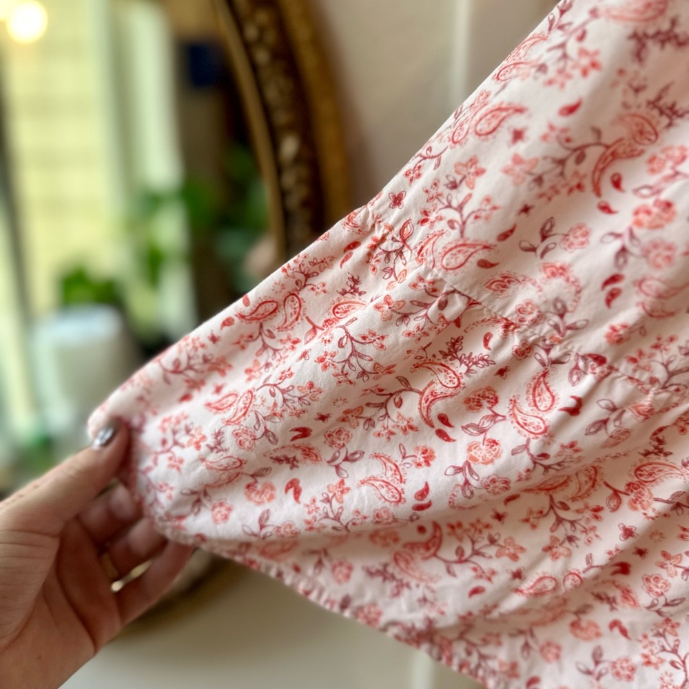 Pink floral mini dress. Size small.